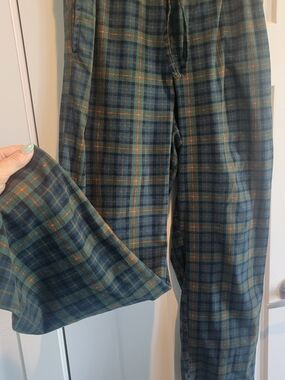 Eddie BAUER Green & Blue Plaid Pants - Casual Trousers L